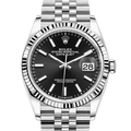 Datejust 41 Black Stick Dial Oyster Steel